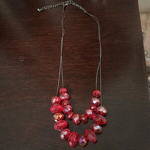 Red beaded necklace